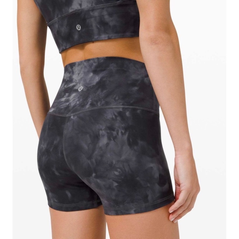 Lululemon Align High Rise Short 4" Diamond Dye Gray 6 W7BT5S